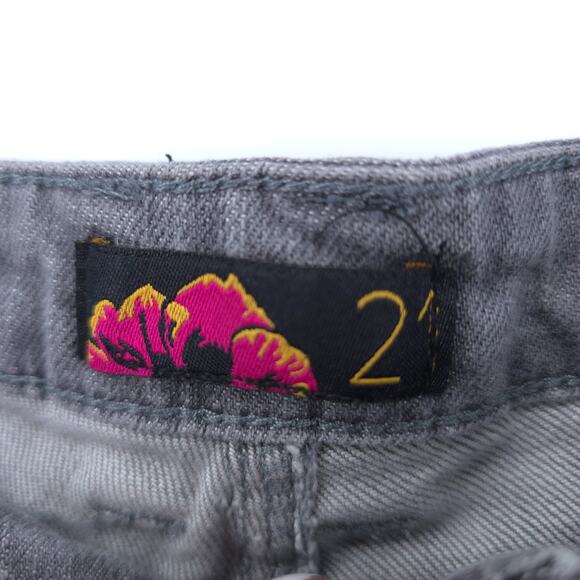 Forever 21 Normcore Slate Gray Denim Cotton Blend Stretchy Skinny Jean 27 x 30 - Picture 6 of 11